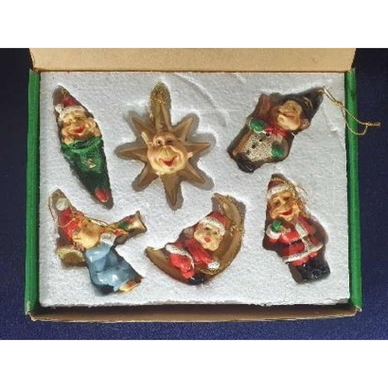 Laafse kerstversiering, 6 Kerstboomhangers in doos